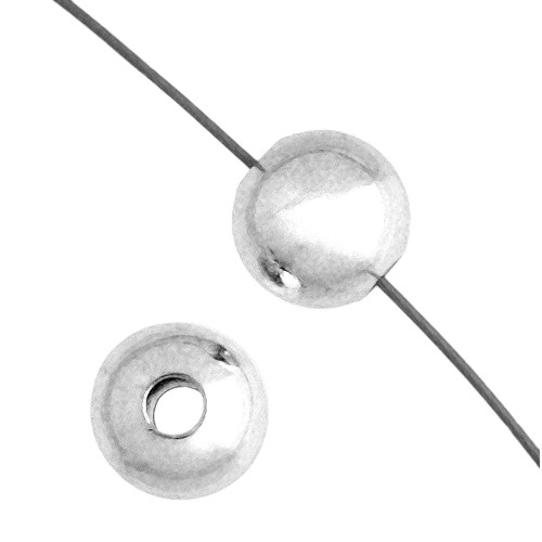 ROUND METAL BEAD 4MM SILVER PLATED